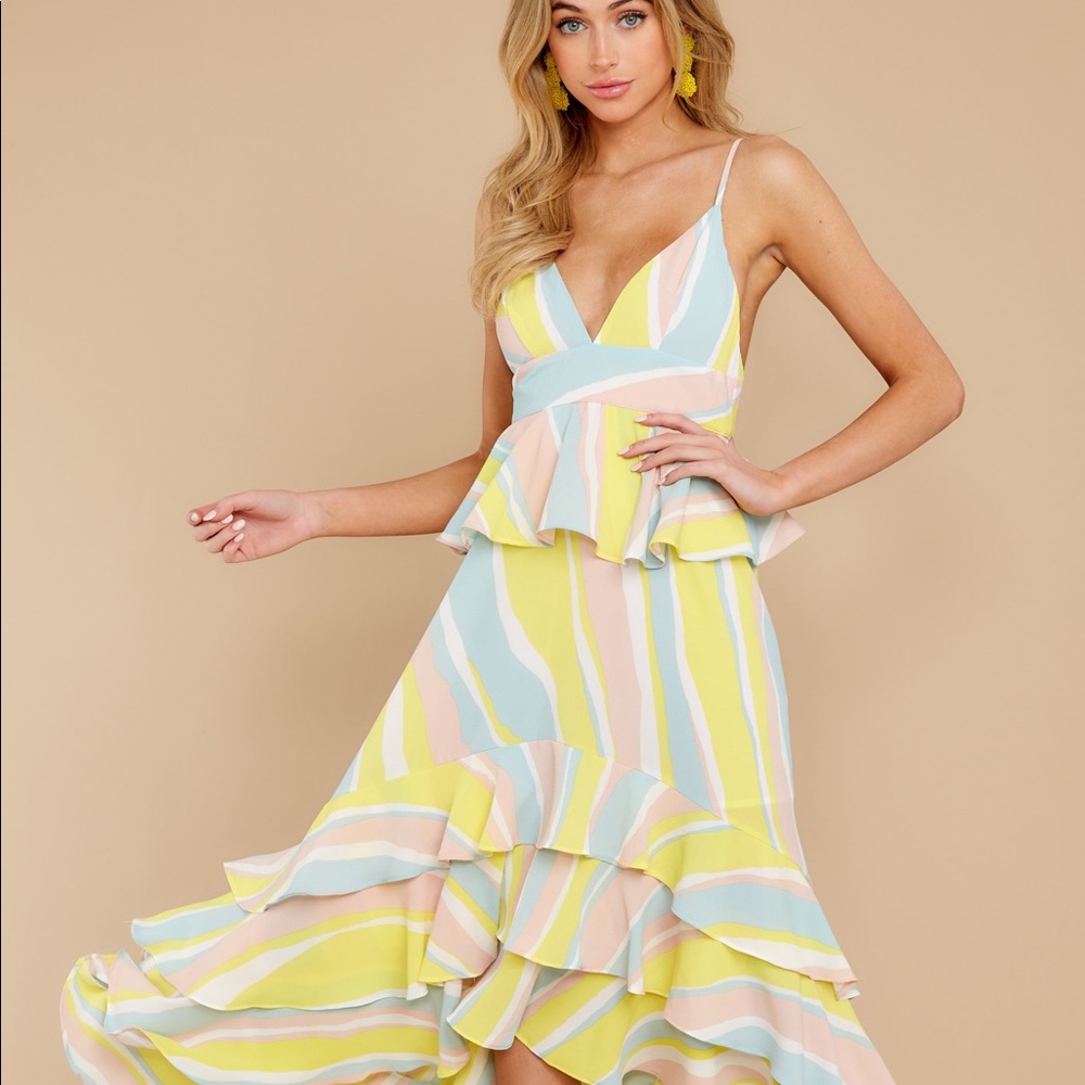 Yellow Stripe Maxi Dress